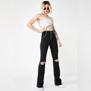 I.AM.GIA jet high waist reflective cutout pants